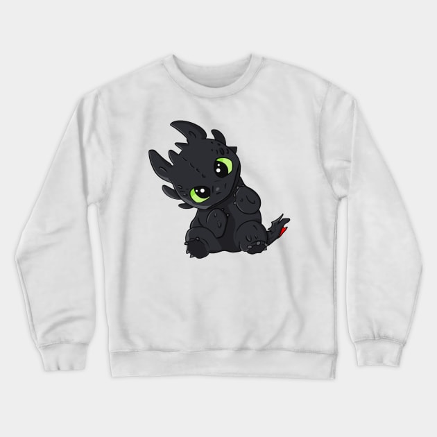 Cute dragon baby, Toothless How to train your dragon, night fury Crewneck Sweatshirt by PrimeStore